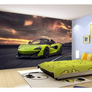 Papel De Parede 3d Carro Mc Laren Pista Super 7,5m² Car266