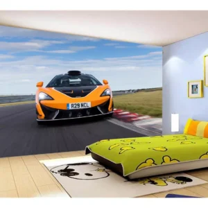 Papel De Parede 3d Carro Mc Laren Pista Super 7,5m² Car268