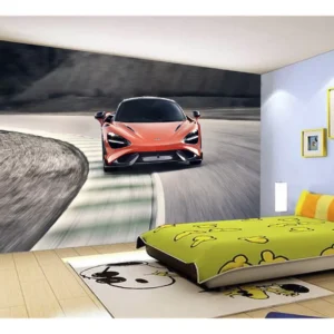 Papel De Parede 3d Carro Mc Laren Pista Super 7,5m² Car270