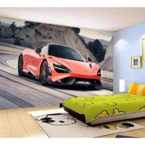 Papel De Parede 3d Carro Mc Laren Pista Super 7,5m² Car273