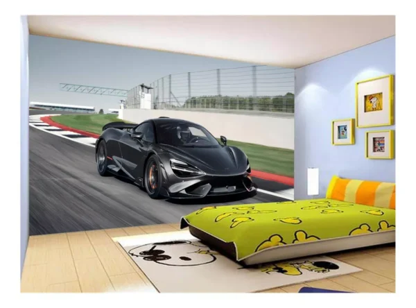 Papel De Parede 3d Carro Mc Laren Pista Super 7,5m² Car274