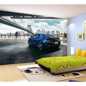 Papel De Parede 3d Carro Mc Laren Pista Super 7,5m² Car275