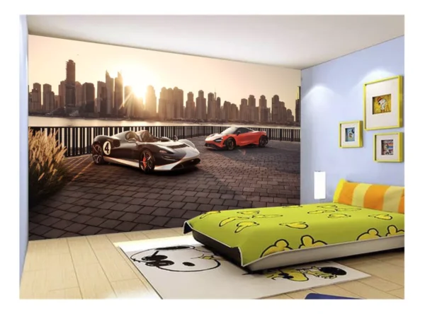 Papel De Parede 3d Carro Mc Laren Pista Super 7,5m² Car277