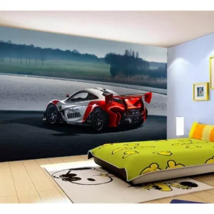 Papel De Parede 3d Carro Mc Laren Pista Super 7,5m² Car278