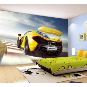 Papel De Parede 3d Carro Mc Laren Pista Super 7,5m² Car280