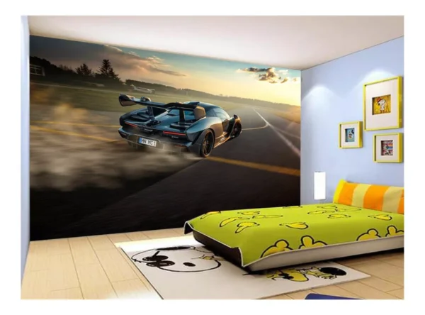 Papel De Parede 3d Carro Mc Laren Pista Super 7,5m² Car281