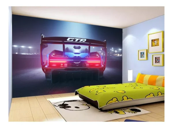 Papel De Parede 3d Carro Mc Laren Pista Super 7,5m² Car284