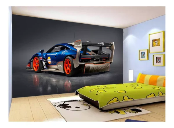 Papel De Parede 3d Carro Mc Laren Pista Super 7,5m² Car285