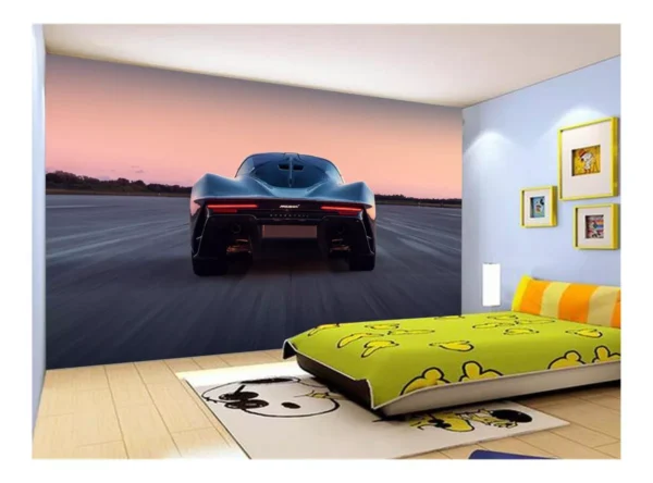 Papel De Parede 3d Carro Mc Laren Pista Super 7,5m² Car290