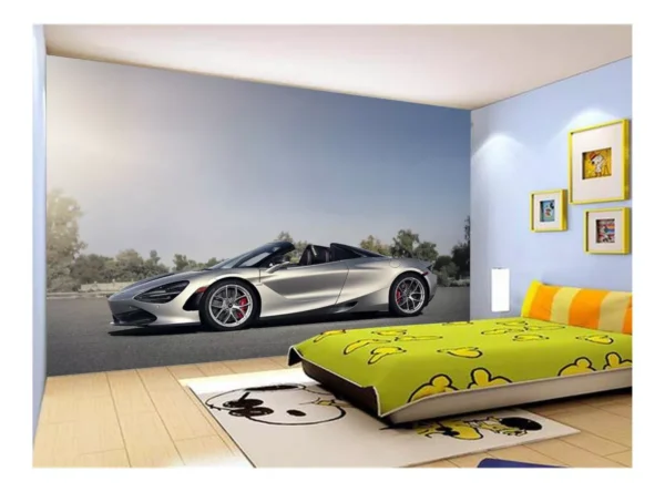 Papel De Parede 3d Carro Mc Laren Pista Super 7,5m² Car291