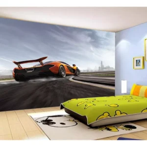 Papel De Parede 3d Carro Mc Laren Pista Super 7,5m² Car294