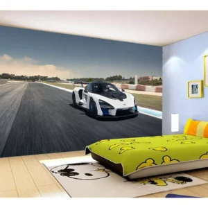 Papel De Parede 3d Carro Mc Laren Pista Super 7,5m² Car295