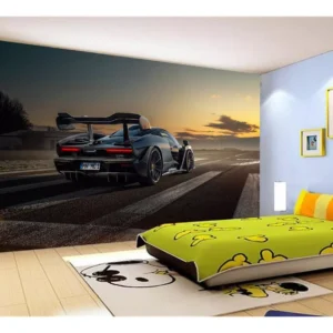 Papel De Parede 3d Carro Mc Laren Pista Super 7,5m² Car298