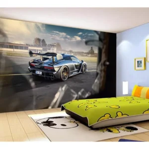 Papel De Parede 3d Carro Mc Laren Pista Super 7,5m² Car299