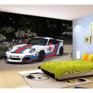 Papel De Parede 3d Carro Porsche 911 Gt Pista 7,5m² Car320