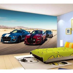 Papel De Parede 3d Carro Shelby Mustang Cobra 7,5m² Car73