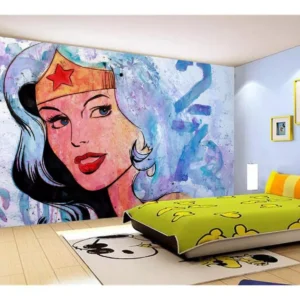 Papel De Parede 3d Heroina Mulher Maravilha 7,5m² Nhma306