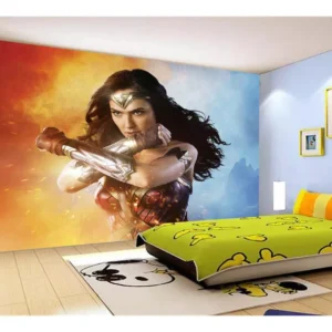 Papel De Parede 3d Heroina Mulher Maravilha 7,5m² Nhma307