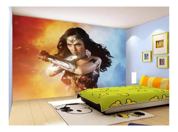 Papel De Parede 3d Heroina Mulher Maravilha 7,5m² Nhma307