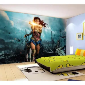 Papel De Parede 3d Heroina Mulher Maravilha 7,5m² Nhma308