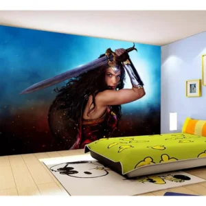 Papel De Parede 3d Heroina Mulher Maravilha 7,5m² Nhma311