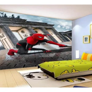 Papel De Parede 3d Heróis Homem Aranha Preto 7,5m² Nhma294