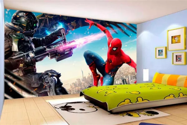 Papel De Parede 3d Heróis Marvel Homem Aranha 10m² Nhma30