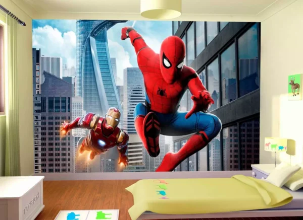 Papel De Parede 3d Heróis Marvel Homem Aranha 3m² Nhma28