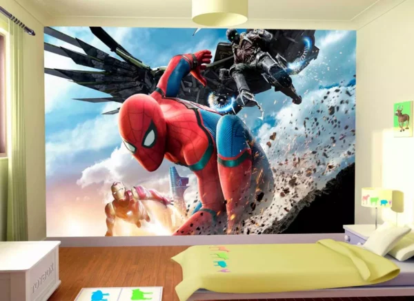 Papel De Parede 3d Heróis Marvel Homem Aranha 5,5m² Nhma27