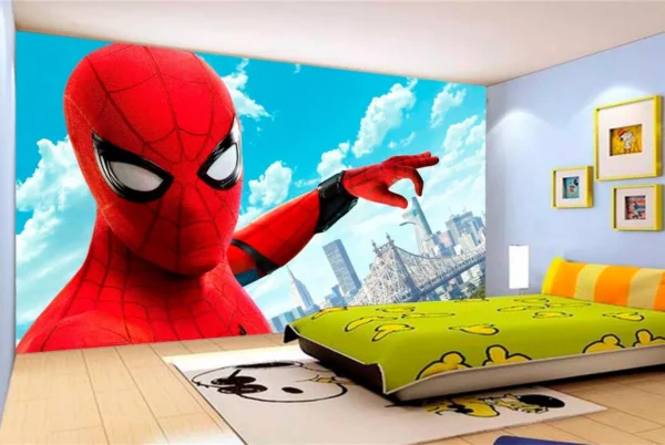 Papel De Parede 3d Heróis Marvel Homem Aranha 9m² Nhma26