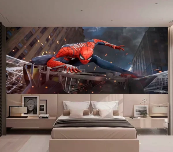 Papel De Parede 3d Infantil Heróis Homem Aranha 7m² Nhma31