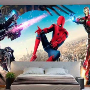 Papel De Parede 3d Marvel Vingadores Homem Aranha M² Nhma29