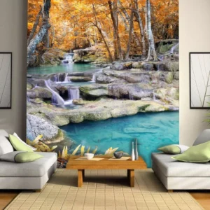 Papel De Parede 3d Paisagem Cachoeira Diversas Imagens - M²