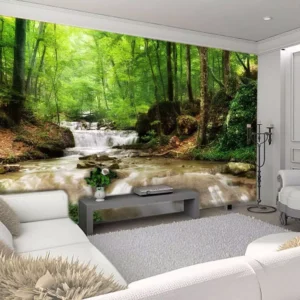 Papel De Parede 3d Paisagem Cachoeira - M² - Modelo Nch 45