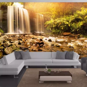 Papel De Parede 3d Paisagem Cachoeira - M² - Modelo Nch 91