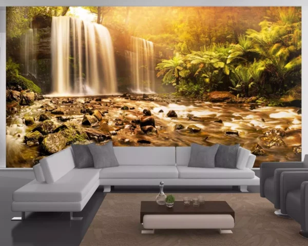 Papel De Parede 3d Paisagem Cachoeira - M² - Modelo Nch 91