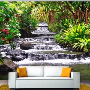 Papel De Parede 3d Paisagem Cachoeira - M² - Modelo Nch 94