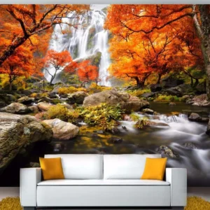 Papel De Parede 3d Paisagem Cachoeira - M² Nch04