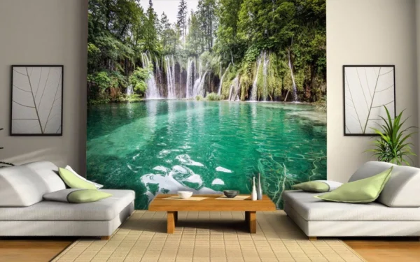 Papel De Parede 3d Paisagem Cachoeira - M² Nch42