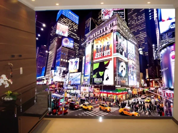 Papel De Parede 3d Paisagem Cidades Broadway Ny M² Ncd38