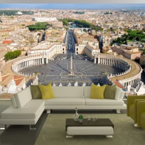 Papel De Parede 3d Paisagem Cidades Vaticano 7m² Ncd42