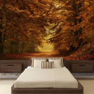 Papel De Parede 3d Paisagem Floresta Trilha Natureza Gg314