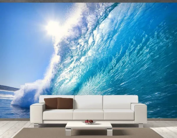 Papel De Parede 3d Paisagem Praia Mar Céu 9m² Npr169