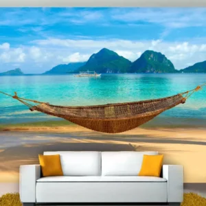 Papel De Parede 3d Paisagem Praia Mar Céu 9m² Npr18