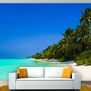 Papel De Parede 3d Paisagem Praia Mar Céu 9m² Npr59