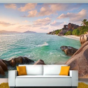 Papel De Parede 3d Paisagem Praia Mar Céu 9m² Npr89