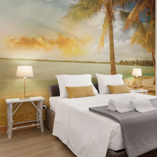 Papel De Parede 3d Paisagem Praia Mar Céu M²