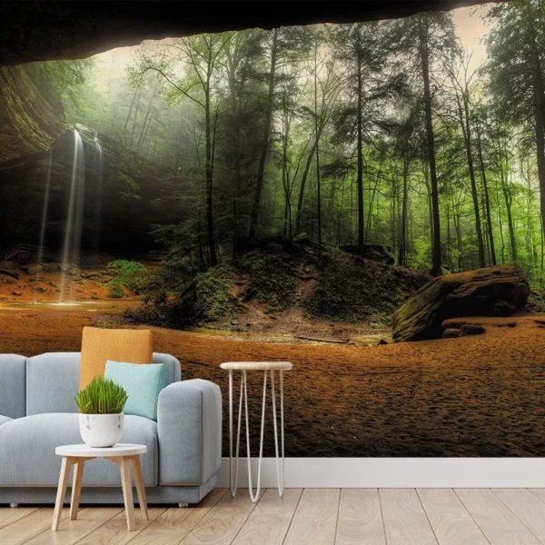 Papel De Parede 3d Paisagens Florestas (2.50x1.50m) Promoção