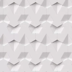 Papel De Parede 3d Pirâmide Hexagano Geometrico Decorativo