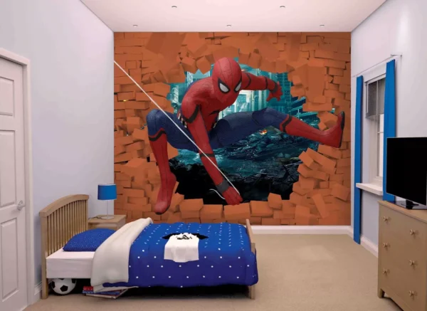 Papel De Parede 3d Vingadores Homem Aranha Quarto M² Nhma80